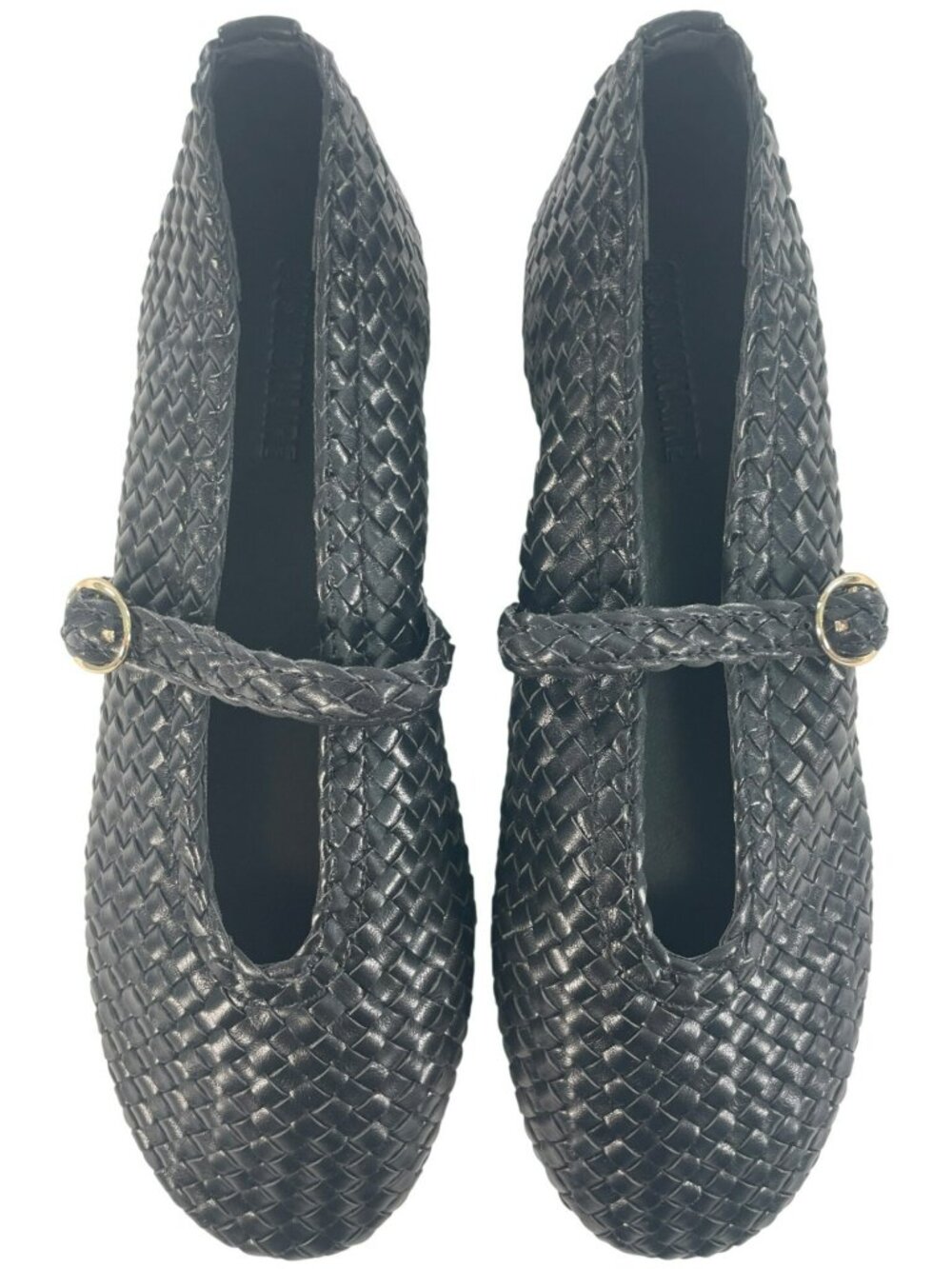 Cushionaire Bistro Black Woven Leather Mary Jane Flats Memory Foam Women's Sz 8 - Picture 7 of 11